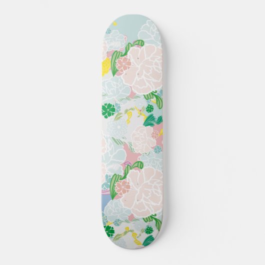 牡丹の花 スケートボード (正面)