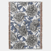 牡丹の花 スローブランケット (正面縦)