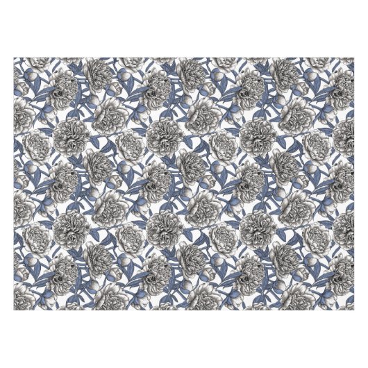 牡丹の花 テーブルクロス (正面(横))