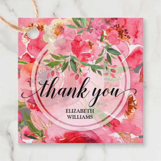 牡丹の花 フェイバータグ (正面)