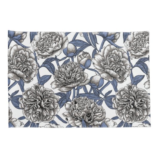 牡丹の花 枕カバー (裏面-右)