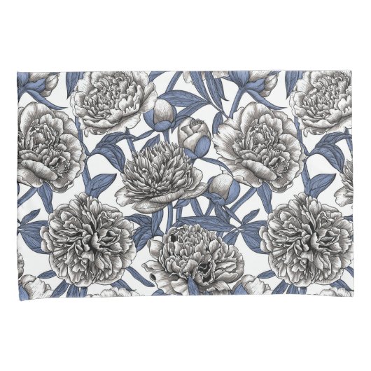 牡丹の花 枕カバー (正面右)