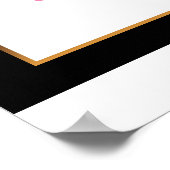 牡丹の花 – 白と黒の上–16シーティングチャート ポスター (角)