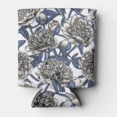 牡丹の花 缶クーラー (正面)