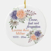 牡丹の記念碑は消え忘れた セラミックオーナメント (裏面)