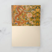 牡丹の間のドラゴン，花。葉緑のフローラ シーズンカード (内部)