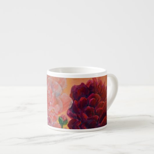 牡丹の静物画絵画像 エスプレッソカップ (正面右)