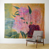 牡丹の静物画絵画像 タペストリー (インサイチュ(横))