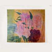 牡丹の静物画絵画像 タペストリー (正面(横))