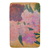 牡丹の静物画絵画像 バスマット (正面縦)