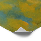 牡丹の静物画絵画像 ポスター (角)