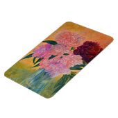 牡丹の静物画絵画像 マグネット (左側)