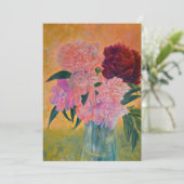 牡丹の静物画絵画像 招待状 (スタンド正面)