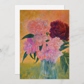 牡丹の静物画絵画像 招待状 (正面/裏面)