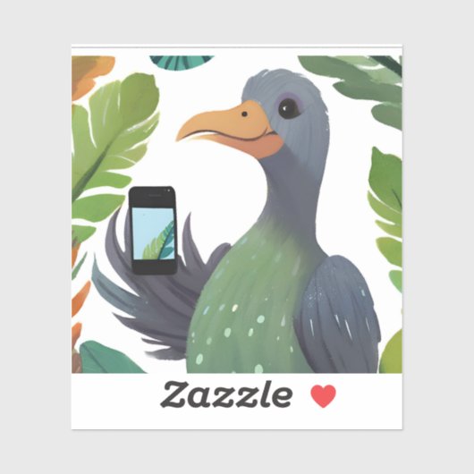 牡丹の鳥の通過の時間 シール (シート)