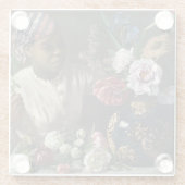 牡丹の黒い女性 |フレデリックéバéザイル ガラスコースター (裏面)