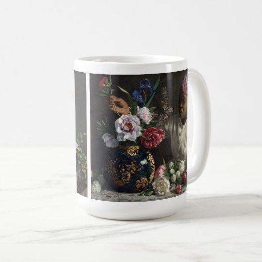 牡丹の黒い女性 |フレデリックéバéザイル コーヒーマグカップ (正面右)