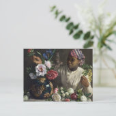 牡丹の黒い女性 |フレデリックéバéザイル ポストカード (スタンド正面)