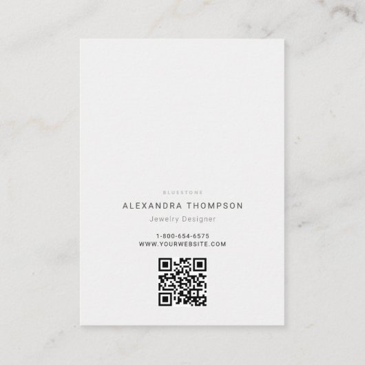 牡丹はっきりしたフローラスモダンケッチジュエリー表示 名刺 (裏面)