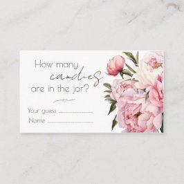 牡丹はキャンディーのエンクロージャカードの数を推測する エンクロージャーカード