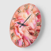 牡丹ふわ ラージ壁時計 (傾斜)