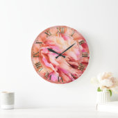 牡丹ふわ ラージ壁時計 (ホーム)