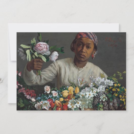 牡丹を巻いた若い女性 | Frdric Bazilleéカーéド (正面)