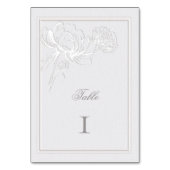 牡丹アイボリーダブルフレームエレガフォーマルントウェディング テーブルナンバー (正面)
