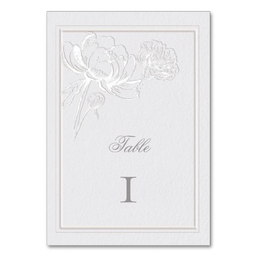牡丹アイボリーダブルフレームエレガフォーマルントウェディング テーブルナンバー (正面)