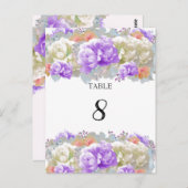 牡丹アプリコット及び梅テーブル座席番号カード ポストカード (正面/裏面)