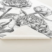 牡丹インクスケッチ シェルパブランケット (3/4)