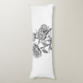 牡丹インクスケッチ ボディピロー (正面縦)