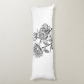 牡丹インクスケッチ ボディピロー (裏面 (縦))