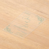 牡丹エレガンス結婚ズ アクリル招待状 (レイダウン)