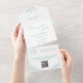 牡丹エレガンス結婚ズ オールインワン招待状 (貼ってはがせる)