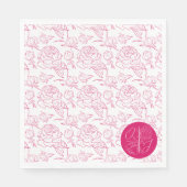 牡丹エレガンス結婚ズ スタンダードランチョンナプキン (正面)