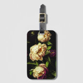 牡丹エレガントとバラ ラゲッジタグ (正面縦)