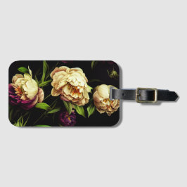 牡丹エレガントとバラ ラゲッジタグ