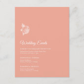 牡丹エレガントの花結婚の週末 エンクロージャーカード (正面)