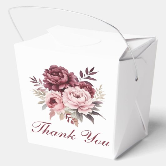 牡丹エレガントサンキューウォーターカラーフローラ結婚ズ フェイバーボックス (裏面)