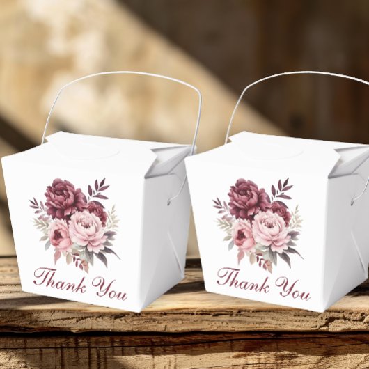 牡丹エレガントサンキューウォーターカラーフローラ結婚ズ フェイバーボックス