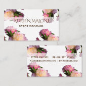 牡丹エレガントフローラプロフェッショナルカード 名刺 (正面/裏面)