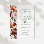 牡丹エレガントフローラ秋ベビーシャワー招待状 招待状