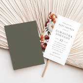 牡丹エレガントフローラ秋ベビーシャワー招待状 招待状