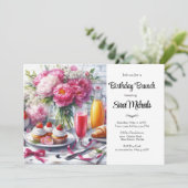牡丹エレガントフローラ誕生日ブランチ 招待状 (スタンド正面)