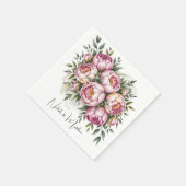 牡丹エレガントフローラ配結婚置 スタンダードカクテルナプキン (角)
