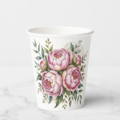 牡丹エレガントフローラ配結婚置 紙コップ (裏面)