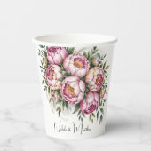 牡丹エレガントフローラ配結婚置 紙コップ (正面)