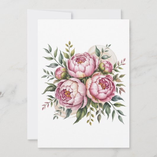 牡丹エレガントフローラ配置婚約パーティ 招待状 (裏面)