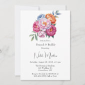 牡丹エレガントブーケブリデスメイドランチョン 招待状 (正面)